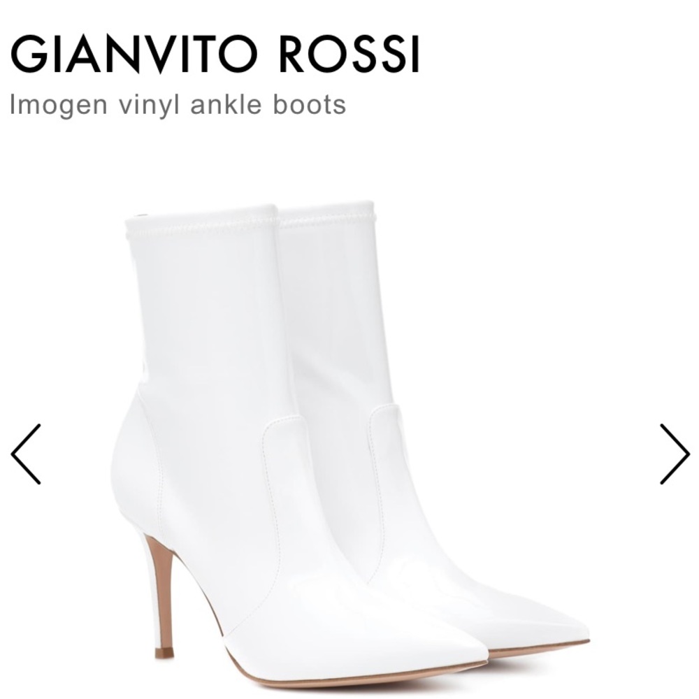 Gianvito rossi imogen white vinyl boots
